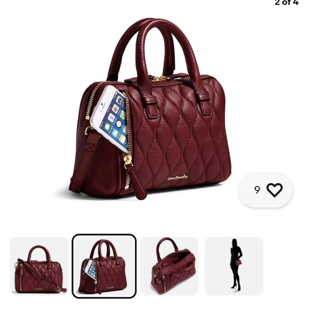 Brown Quilted Leather Handbag